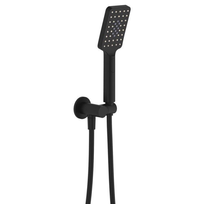 fienza Tono Hand Shower Round Plate Matte Black