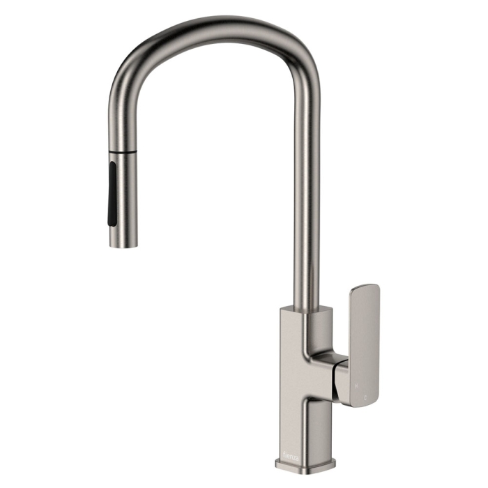 fienza Tono Pull Out Sink Mixer Brushed Nickel