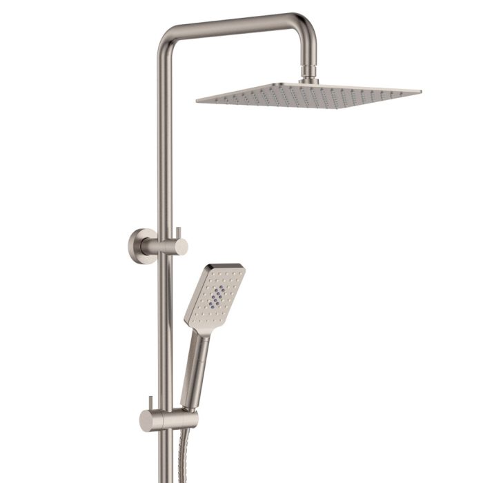 fienza Tono Twin Shower Brushed Nickel
