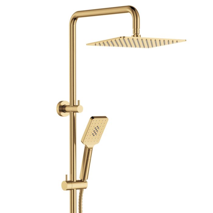 fienza Tono Twin Shower Urban Brass