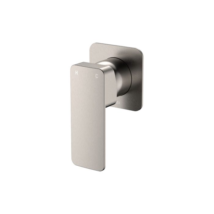 fienza Tono Wall Mixer Square Plate Brushed Nickel
