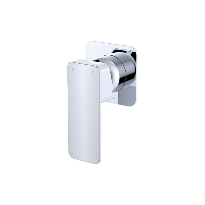 fienza Tono Wall Mixer Square Plate Chrome