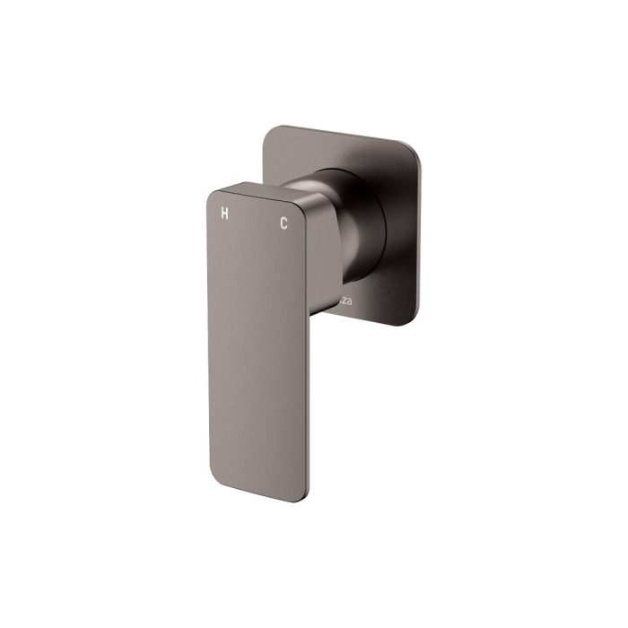 fienza Tono Wall Mixer Square Plate Gun Metal