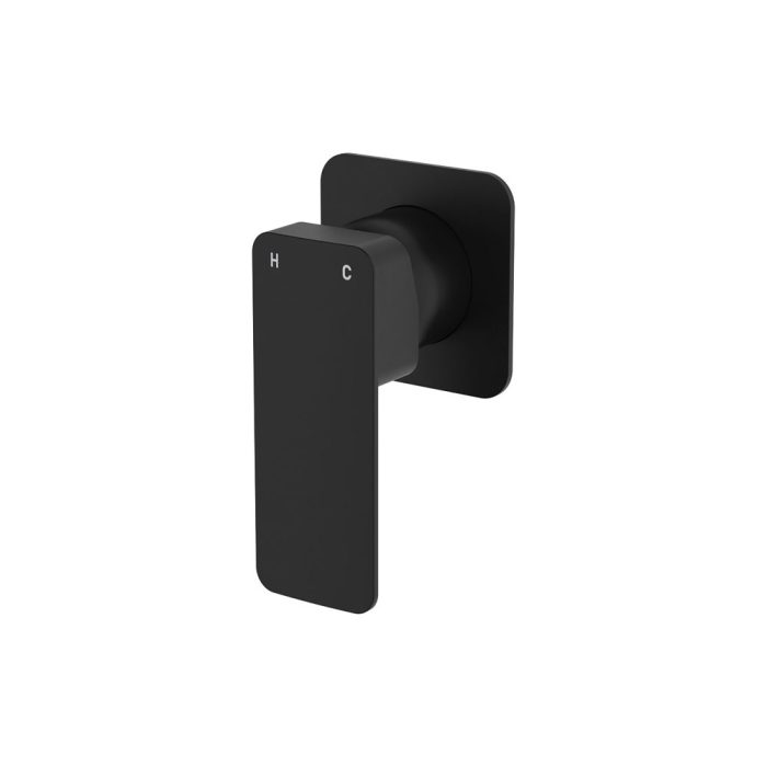 fienza Tono Wall Mixer Square Plate Matte Black