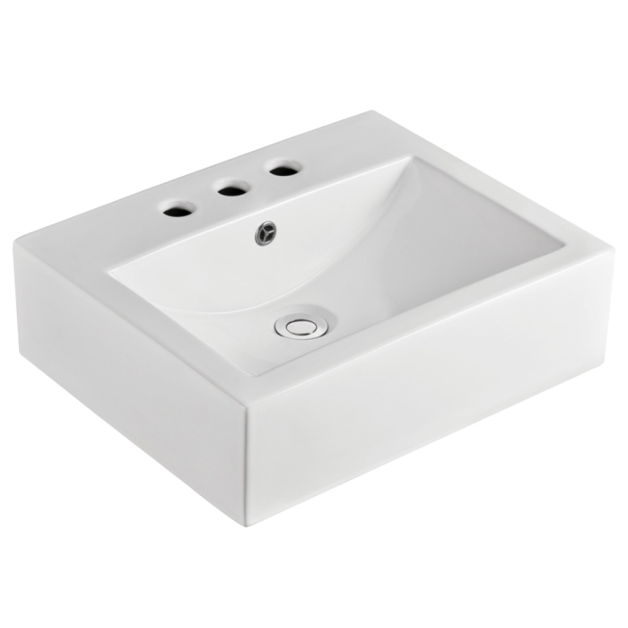 fienza Willow Above Counter Basin 3 Tap Holes
