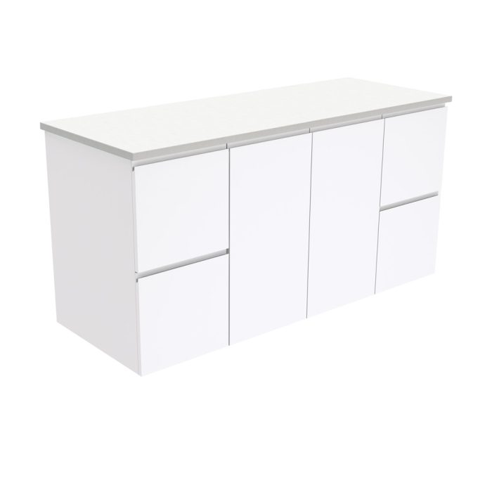fienza Fingerpull Gloss White 1200 Wall-Hung Cabinet