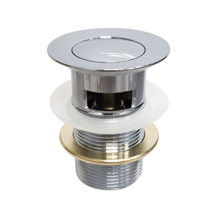 fienza Flush Pop-Up Waste 40mm with Overflow Chrome