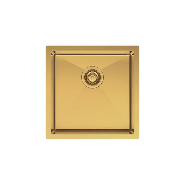 fienza Hana 32L Single Kitchen Sink PVD Rugged Brass