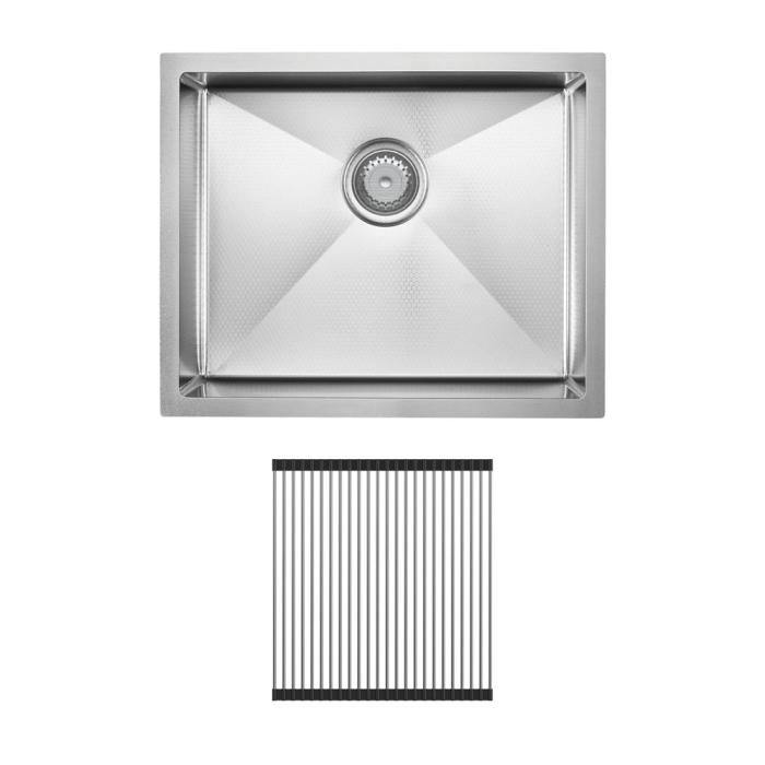 fienza Hana Anti-Scratch 40L Single Kitchen Sink Kit Stainless Steel