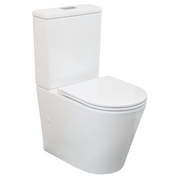 fienza Isabella Back-to-Wall Toilet Suite Gloss White with Slim Seat