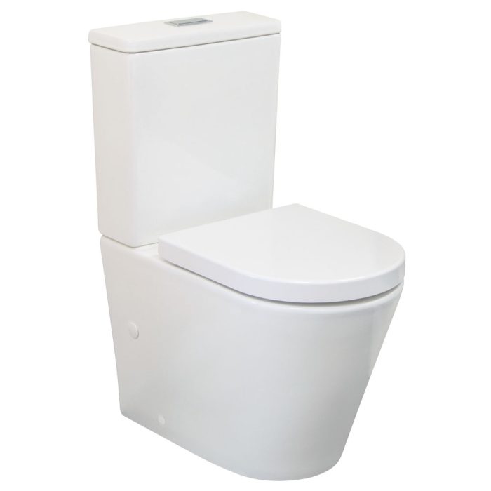 fienza Isabella Back-to-Wall Toilet Suite Gloss White