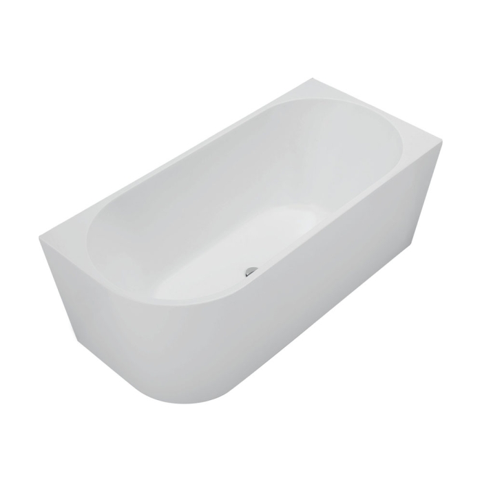 fienza Isabella Left-Hand Acrylic Corner Bath Matte White 1500mm
