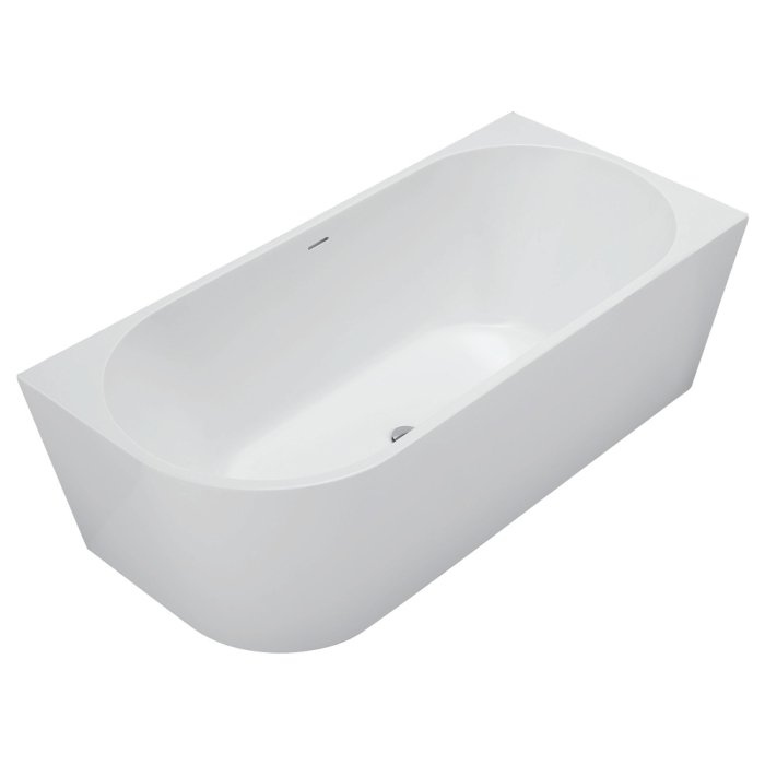 fienza Isabella Left-Hand Acrylic Corner Bath with Overflow Gloss White 1700mm