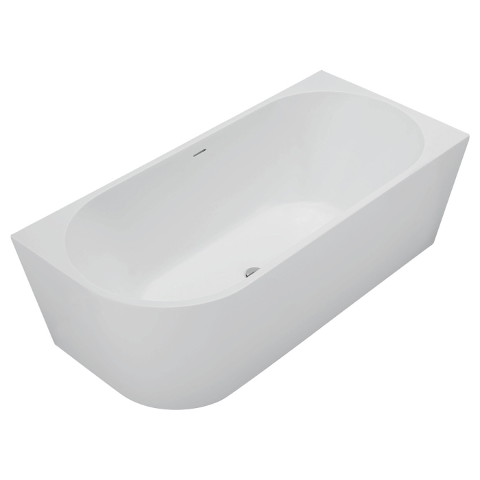 fienza Isabella Left-Hand Acrylic Corner Bath with Overflow Matte White 1700mm
