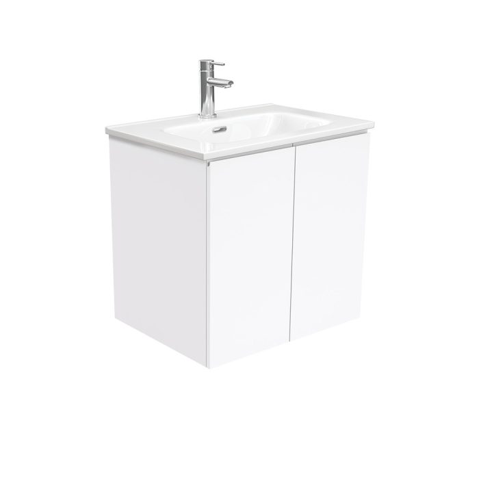 fienza Joli Fingerpull Gloss White 600 Wall-Hung Vanity