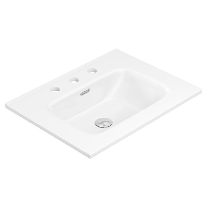fienza Joli Gloss Full Depth Ceramic Basin Top 600mm 3TH