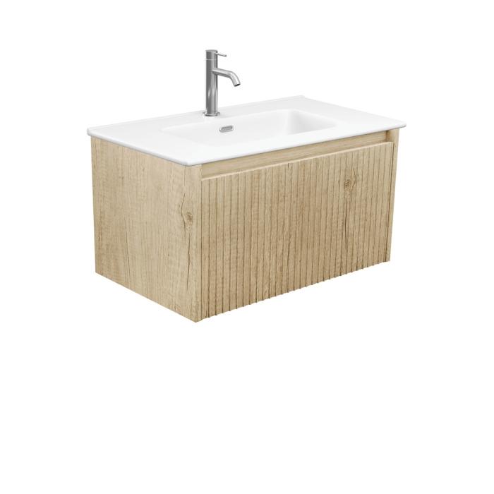 fienza Joli Matte Alina Scandi Oak 750 Wall Hung Vanity