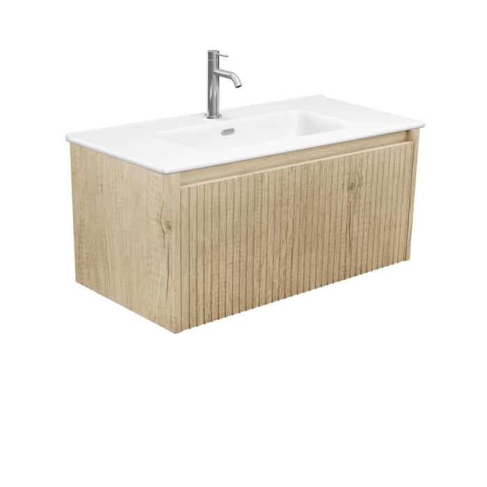 fienza Joli Matte Alina Scandi Oak 900 Wall Hung Vanity