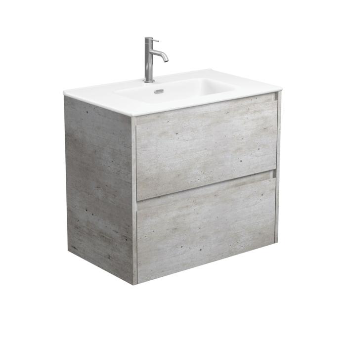 fienza Joli Matte Amato Industrial 750 Wall Hung Vanity with Industrial Panels