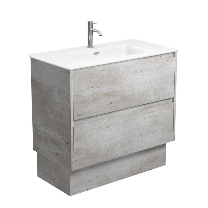 fienza Joli Matte Amato Industrial 900 Vanity On Kickboard with Industrial Panels