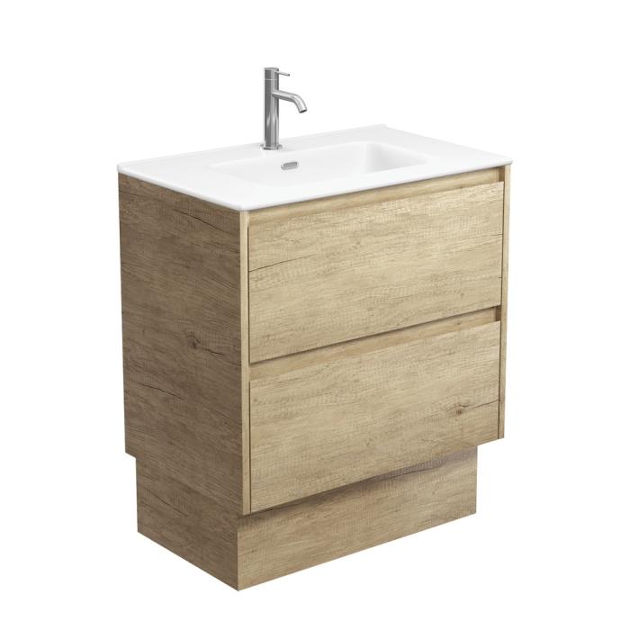 fienza Joli Matte Amato Scandi Oak 750 Vanity On Kickboard with Scandi Oak Panels