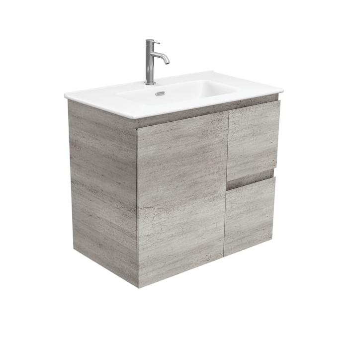 fienza Joli Matte Edge Industrial 750 Wall Hung Vanity
