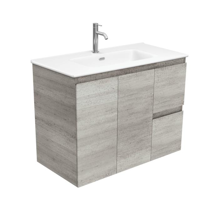 fienza Joli Matte Edge Industrial 900 Wall Hung Vanity
