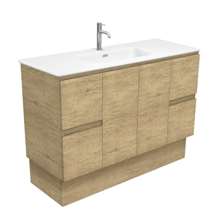 fienza Joli Matte Edge Scandi Oak 1200 Vanity On Kickboard
