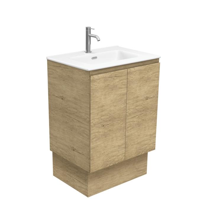 fienza Joli Matte Edge Scandi Oak 600 Vanity On Kickboard