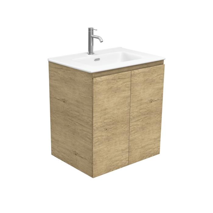 fienza Joli Matte Edge Scandi Oak 600 Wall Hung Vanity