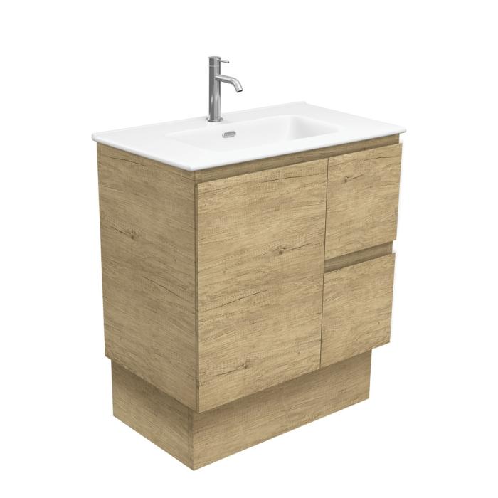 fienza Joli Matte Edge Scandi Oak 750 Vanity On Kickboard