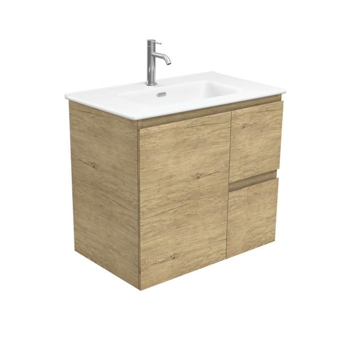 fienza Joli Matte Edge Scandi Oak 750 Wall Hung Vanity