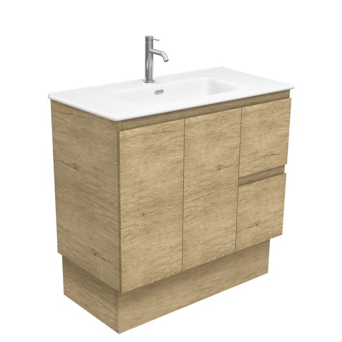 fienza Joli Matte Edge Scandi Oak 900 Vanity On Kickboard