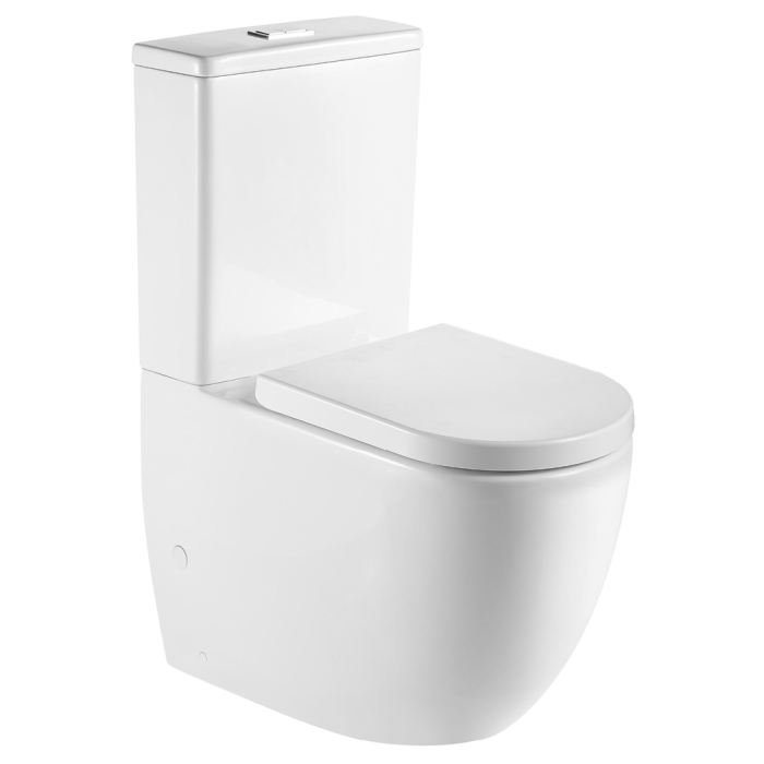 fienza Joli Tornado Flush Back-to-Wall Toilet Suite Gloss White