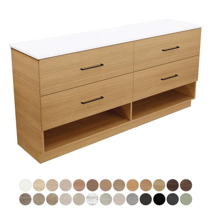 fienza Kassi 1800 Double Bowl Floor Standing Vanity