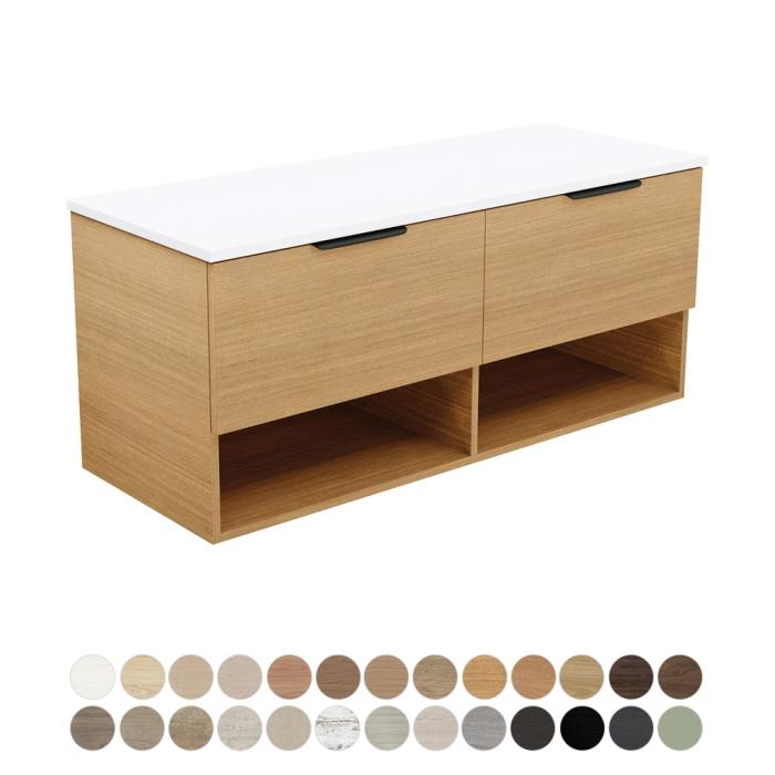 fienza Kassi All Drawer 1200 Single Bowl Wall Hung Vanity