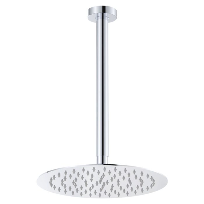 fienza Kaya Ceiling Shower 250mm Head 350mm Drop Chrome