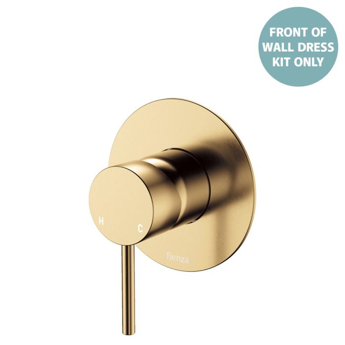 fienza Kaya Wall Mixer Dress Kit Large Round Plate Urban Brass