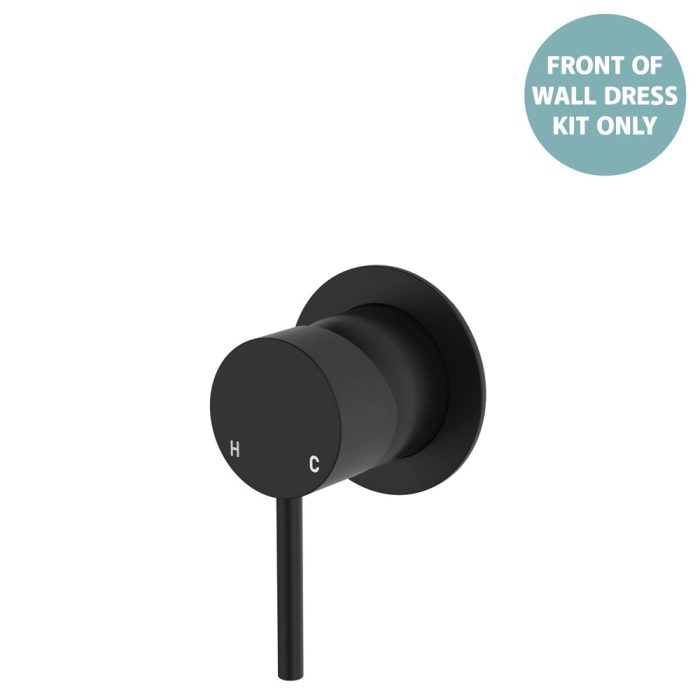 fienza Kaya Wall Mixer Dress Kit Small Round Plates Matte Black
