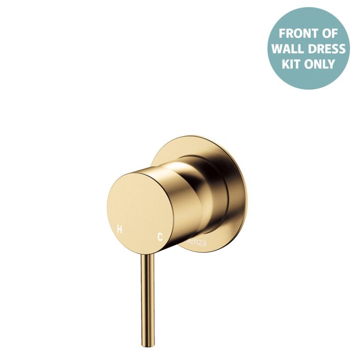 fienza Kaya Wall Mixer Dress Kit Small Round Plates Urban Brass