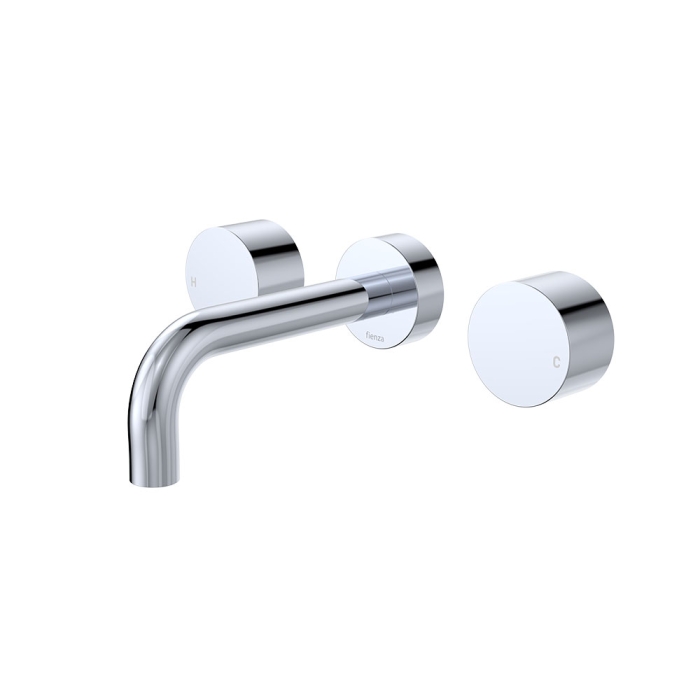 fienza Kaya Wall Set Round Taps 130mm Outlet Chrome