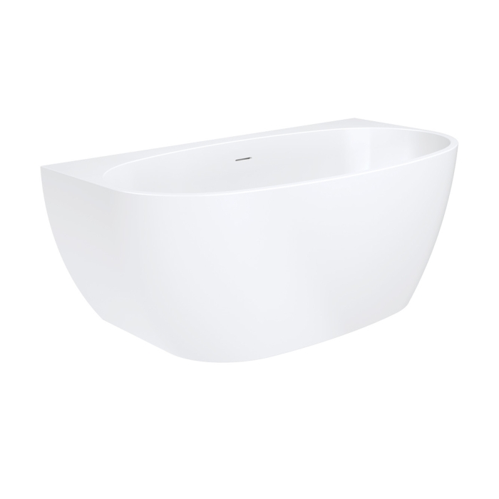 fienza Keeto Back-To-Wall Acrylic Bath with Overflow 1500mm