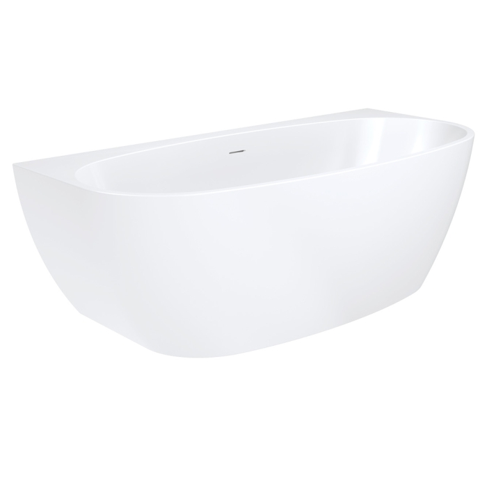 fienza Keeto Back-To-Wall Acrylic Bath with Overflow 1700mm