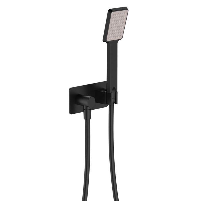 fienza Koko Hand Shower Rectangular Plate Matte Black