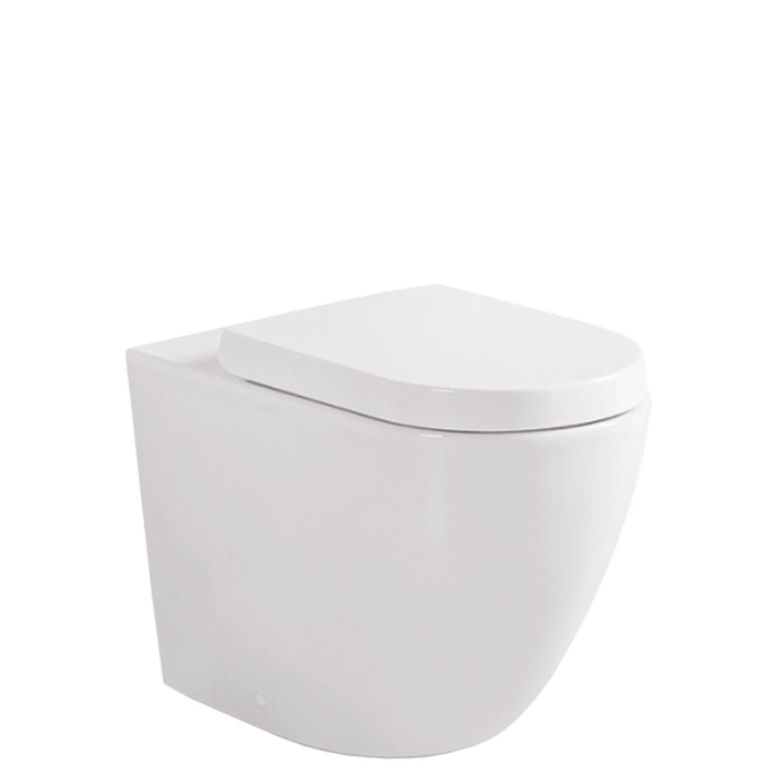 fienza Koko Tornado Flush Wall-Faced Toilet Suite Gloss White