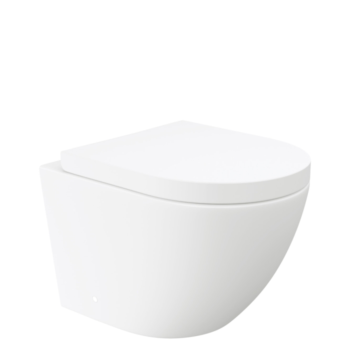 fienza Koko Tornado Flush Wall Hung Toilet Suite Matte White
