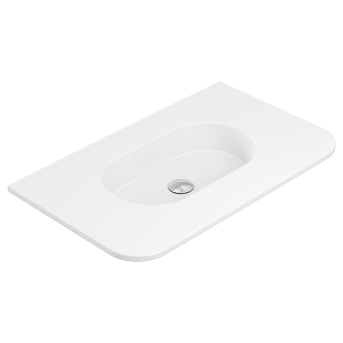 fienza Lola Matte Full Depth Curved Ceramic Basin Top 750mm NTH