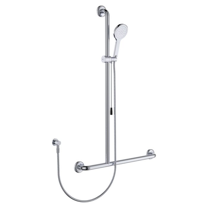 fienza Luciana Care Inverted T Rail Shower with Push/Pull Slider Left-Hand
