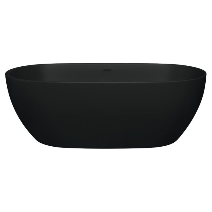 fienza Luciana Solid Surface Bath Matte Black 1690mm