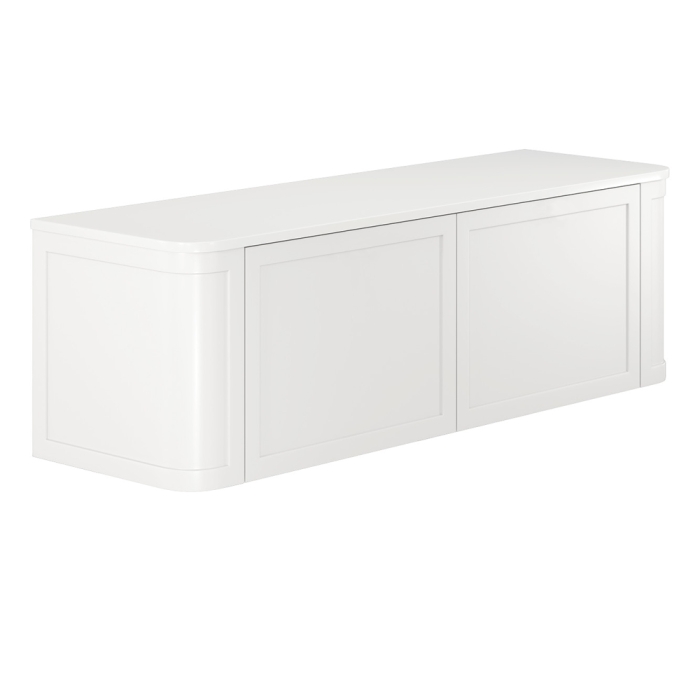 fienza Mila Curved Satin White 1500 Wall Hung Cabinet